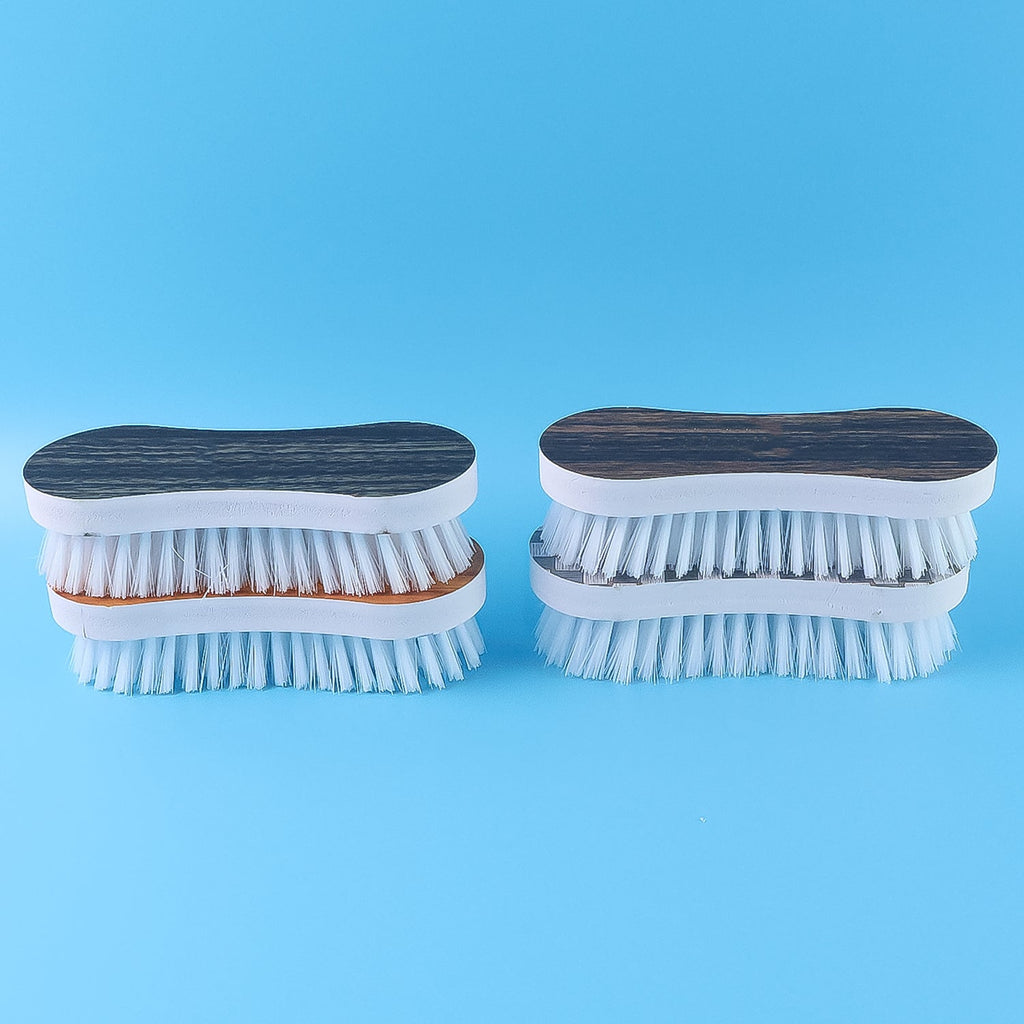 Washing brush set for clothes and shoes with sturdy nylon bristles
