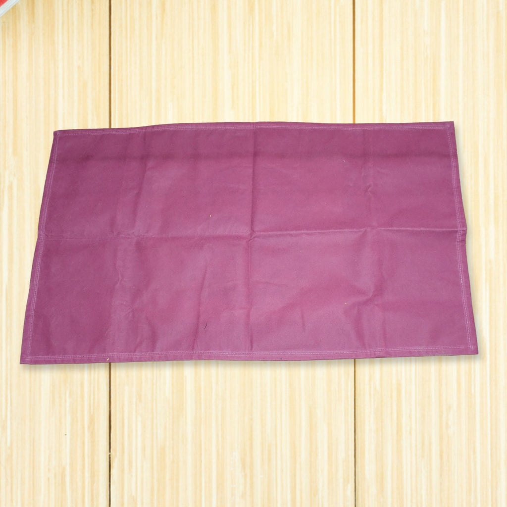 Elegant cotton fridge top cover in a kitchen setting, showcasing its full design.