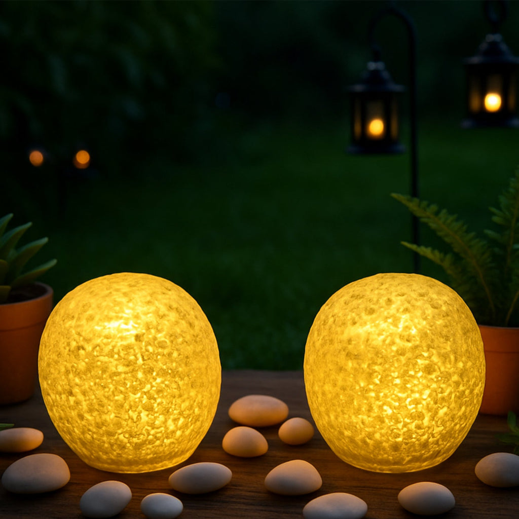 Decorative LED Crystal Night Light on a table, enhancing the room's atmosphere.