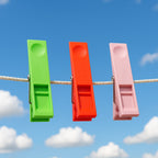 Strong grip laundry cloth clips holding clothes securely