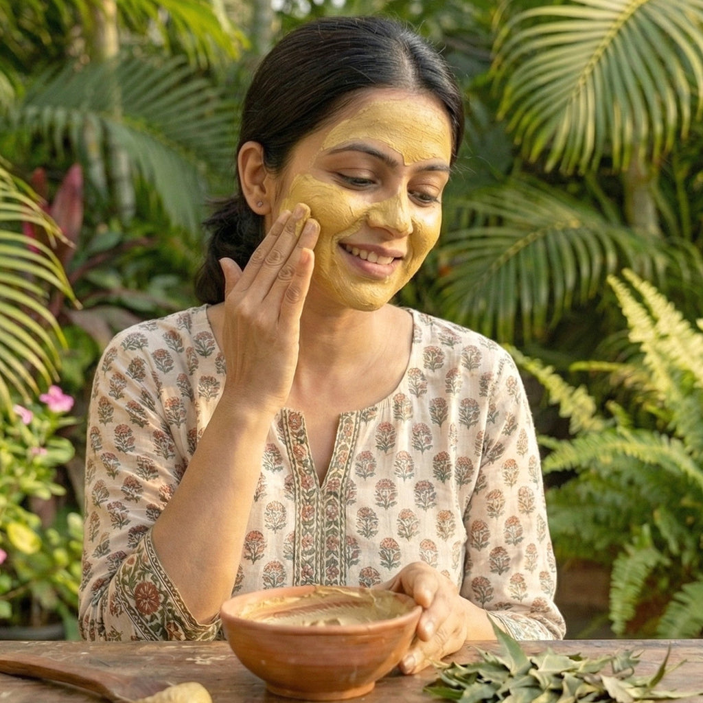Herbal hair care powder blend of mixed herbs for skin and hair