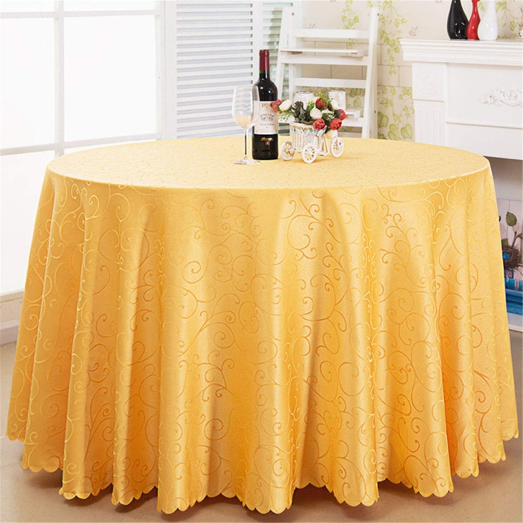 Reusable polyester table cloth featuring thick, waterproof fabric and unique pattern design.