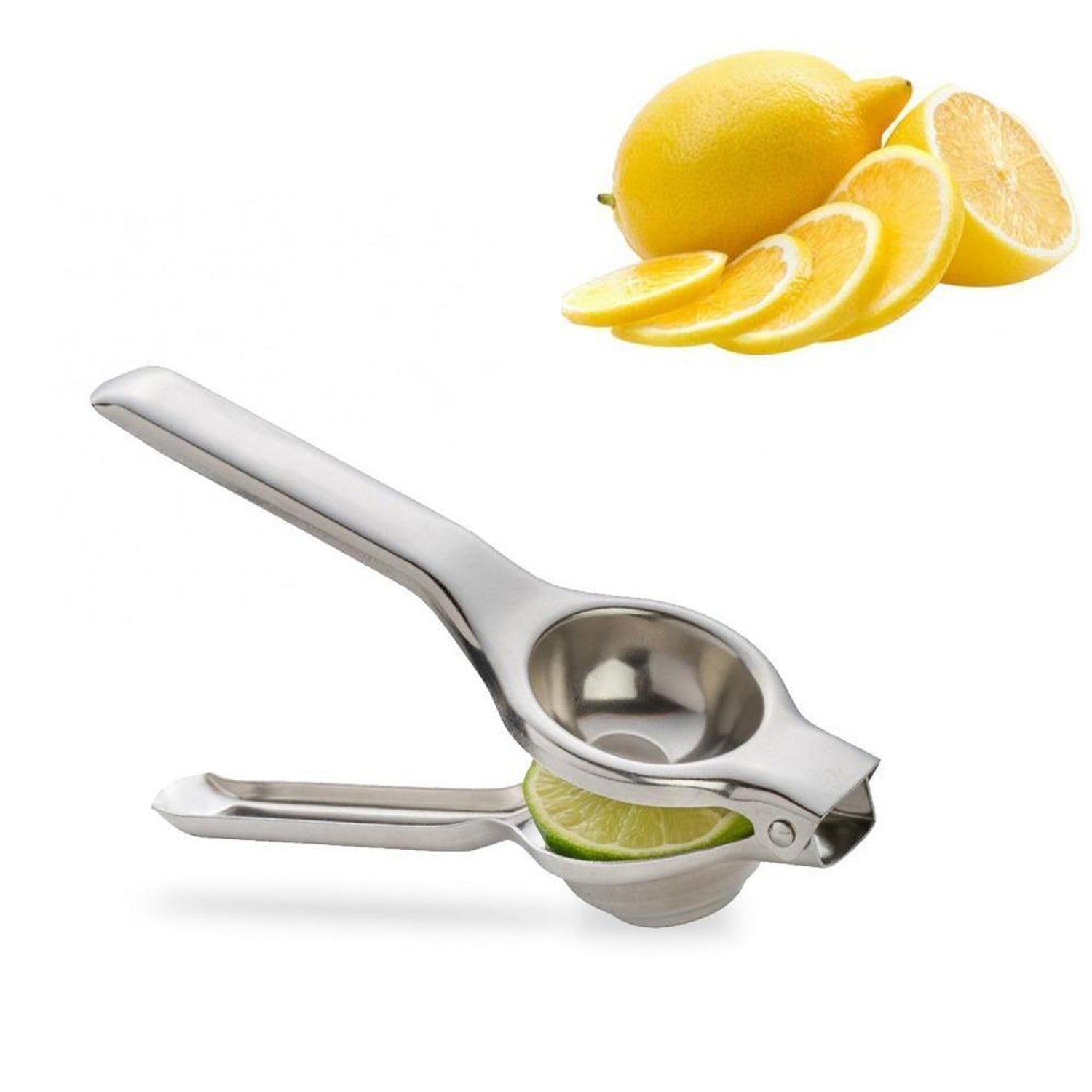 The Indo Glow Stainless Steel Lemon Squeezer, designed for quick and seedless juice extraction.