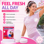 Sweat pads shown inside clothing for natural absorption