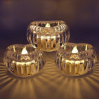 Battery-operated LED flameless heart-shaped decorative candle
