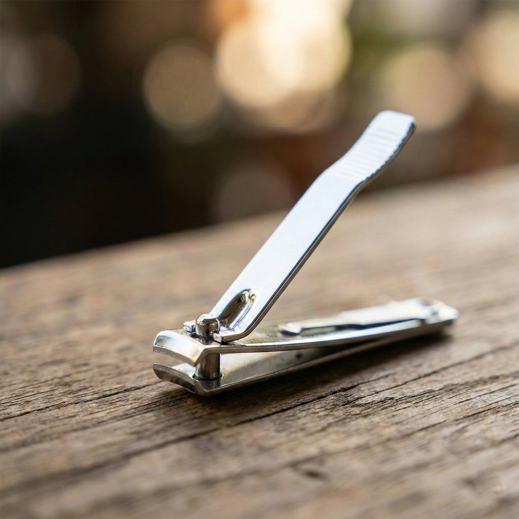 Compact and travel-friendly stainless steel nail clippers for grooming