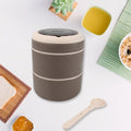 A vibrant 2-layer Ganesh stainless steel lunch box, perfect for daily meals.
