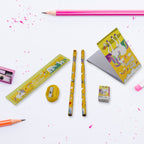 Full 6-piece school supplies set, ideal as a return gift for kids.