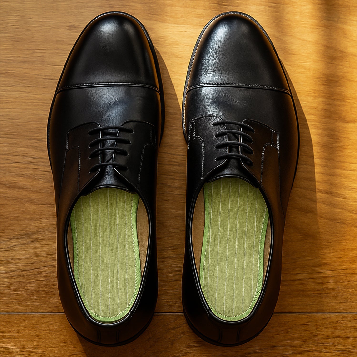 Durable shoe footbed with stitched borders for extra longevity