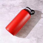 Durable red vacuum insulated stainless steel water bottle for daily hydration