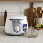 Electric Deep Fryer with 1200W power and stainless steel body