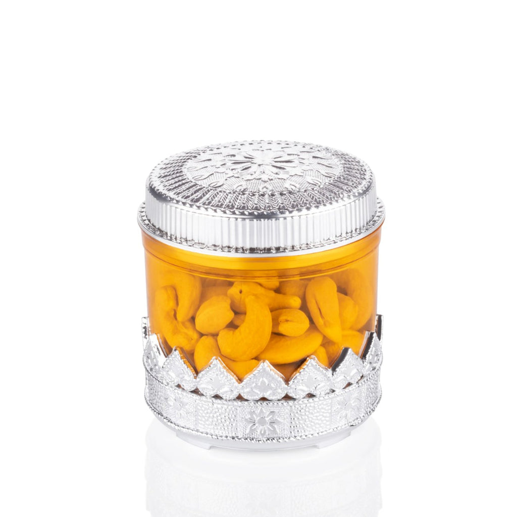 Top view of the secure dry fruit storage box with diamond pattern.