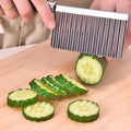 Quickslice Stainless Steel Crinkle Cutter Knife for Salad