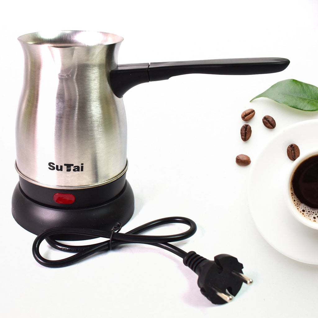 Siplix 800ml Electric Coffee Maker with even heating, shown on a kitchen counter.