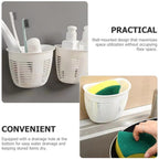 Empty white hanging plastic storage basket showcasing its sleek, minimalist design.