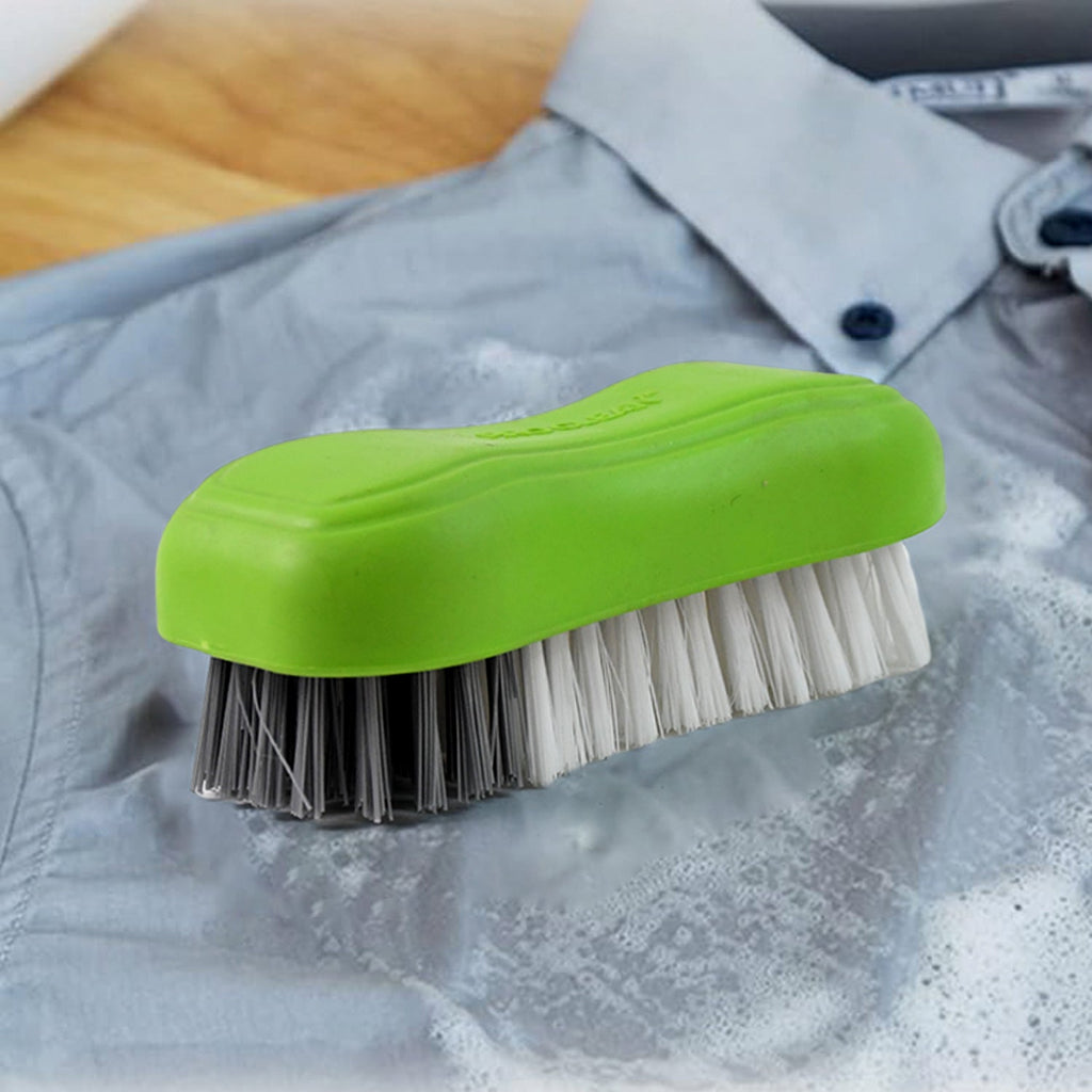 Plastic handled cloth washing brush with strong bristles