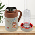 Own Hydrate 550ML Insulated Steel Mug with handle and small cup for travel