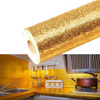 Kitchen drawer lined with a durable aluminum foil sticker.