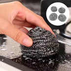 Multipurpose kitchen cleaning set featuring assorted color stainless steel scrubbers