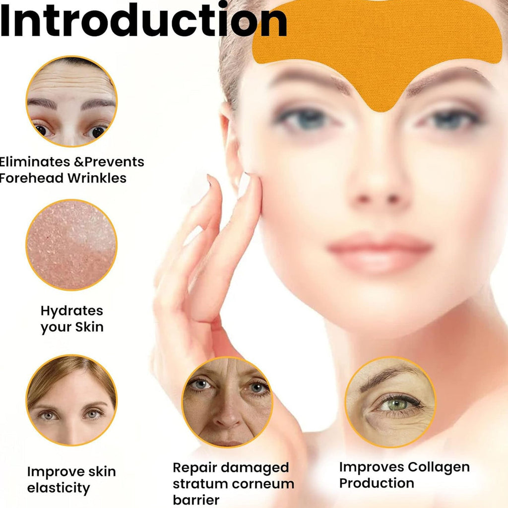 Box packaging for GlowForm Forehead Wrinkle Patches, 10 Pcs set.