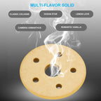 Innovative double-ring rotating car perfume diffuser on a dark surface.
