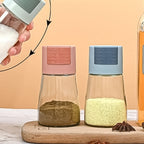 Durable glass salt shaker with food-grade ABS cap for safety