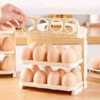 Top-down view of the 24-grid foldable egg holder, showcasing its layout.