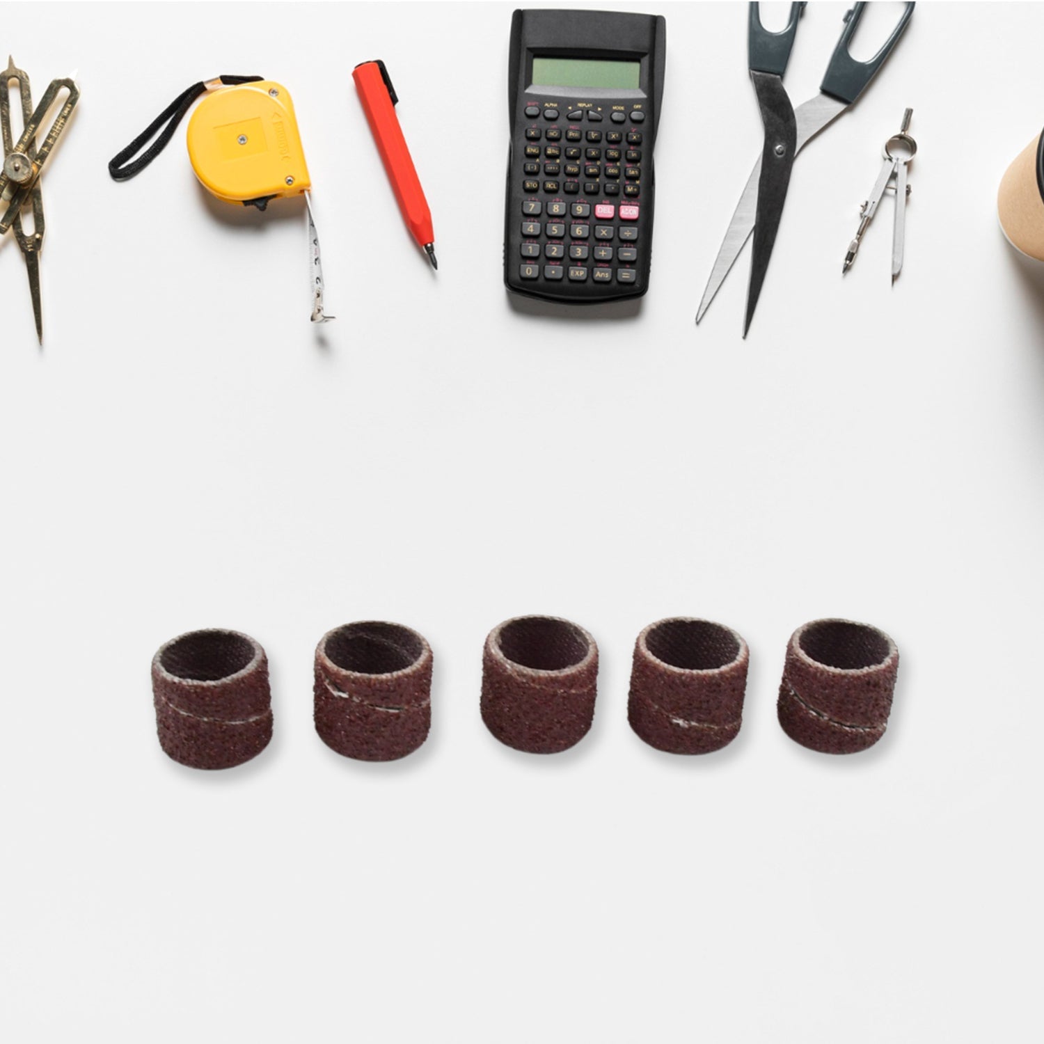 The complete 10 Pcs Drum Polishing Kit laid out with its accessories.