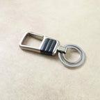 Stylish heavy duty metal keychain with dual rings