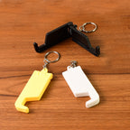 Multicolor plastic keychain phone stand set for smartphones