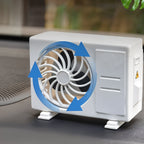 Solar-powered car air freshener clipped onto car AC vent for fragrance