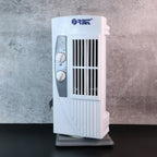 Side angle view of Orbit micro oscillating tower fan fan