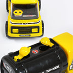 Side profile of the large unbreakable toy truck with sound, showcasing its robust design.