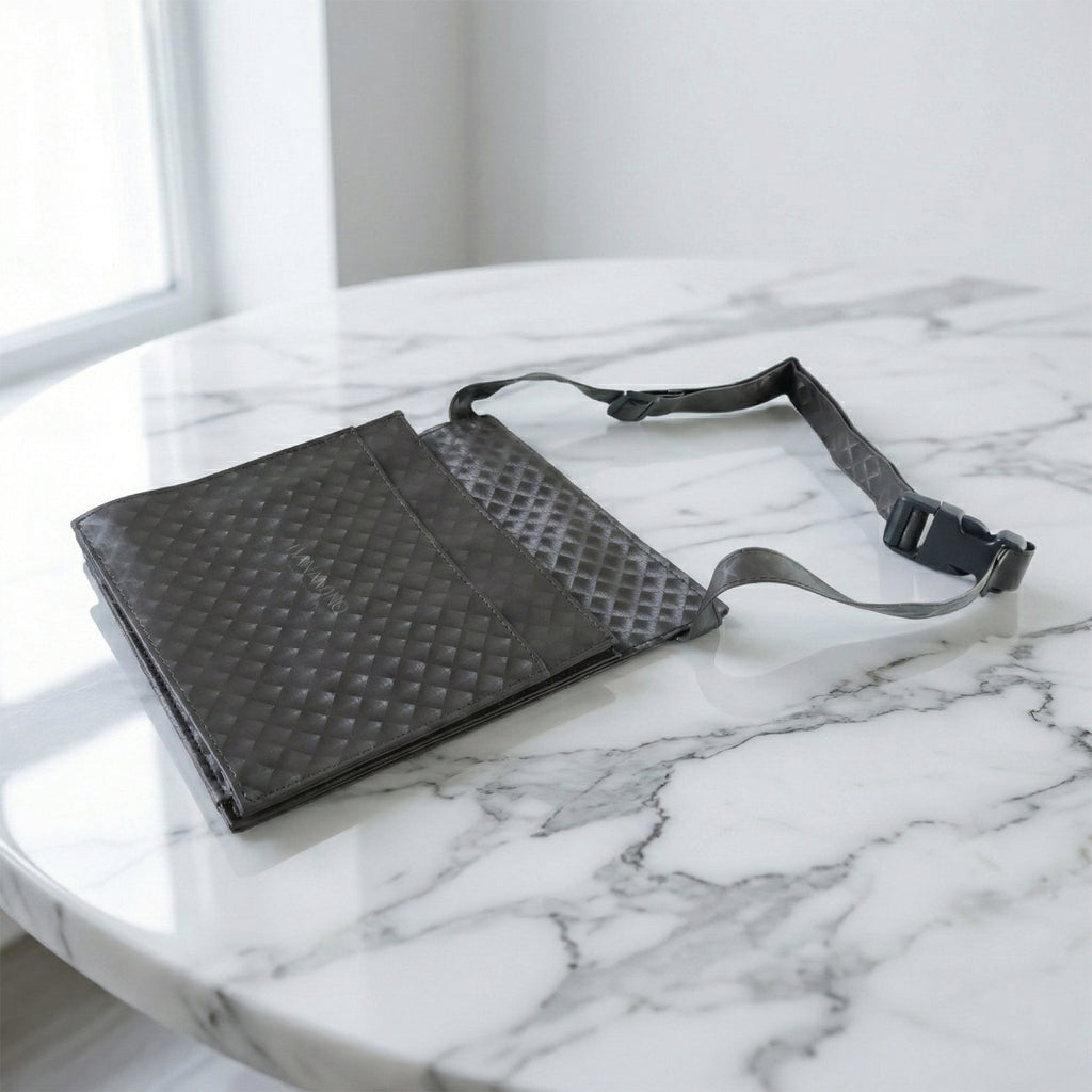 Lightweight quilted travel crossbody bag with spacious compartment