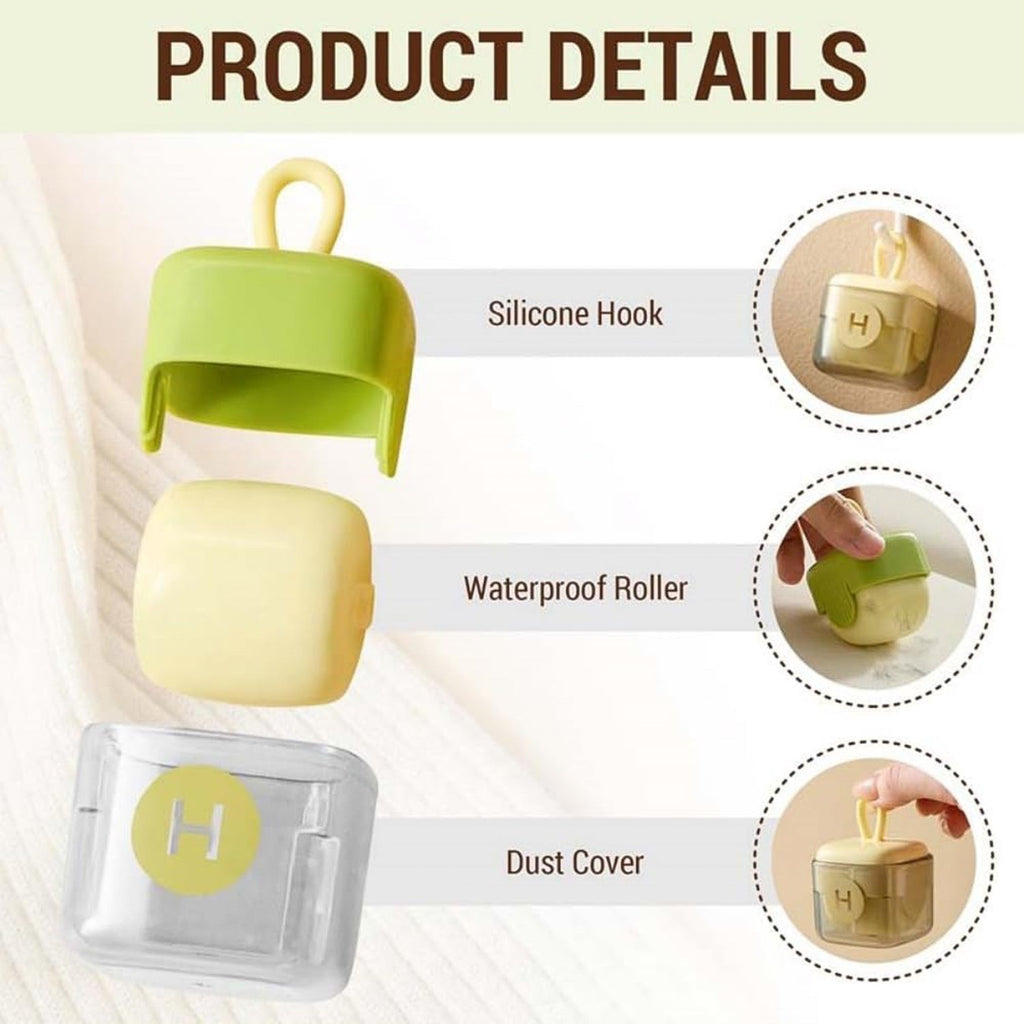 Compact reusable lint roller for travel and home use