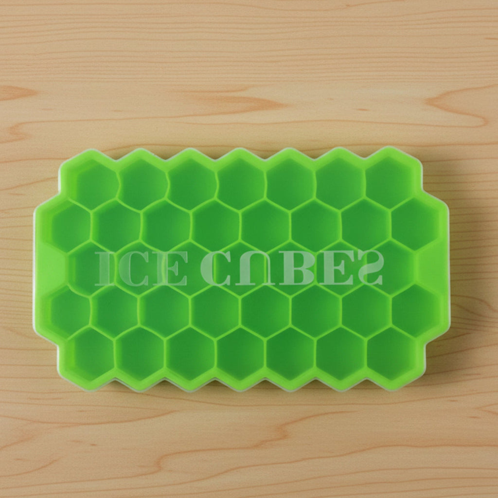 Reusable silicone ice cube tray as a kitchen accessory