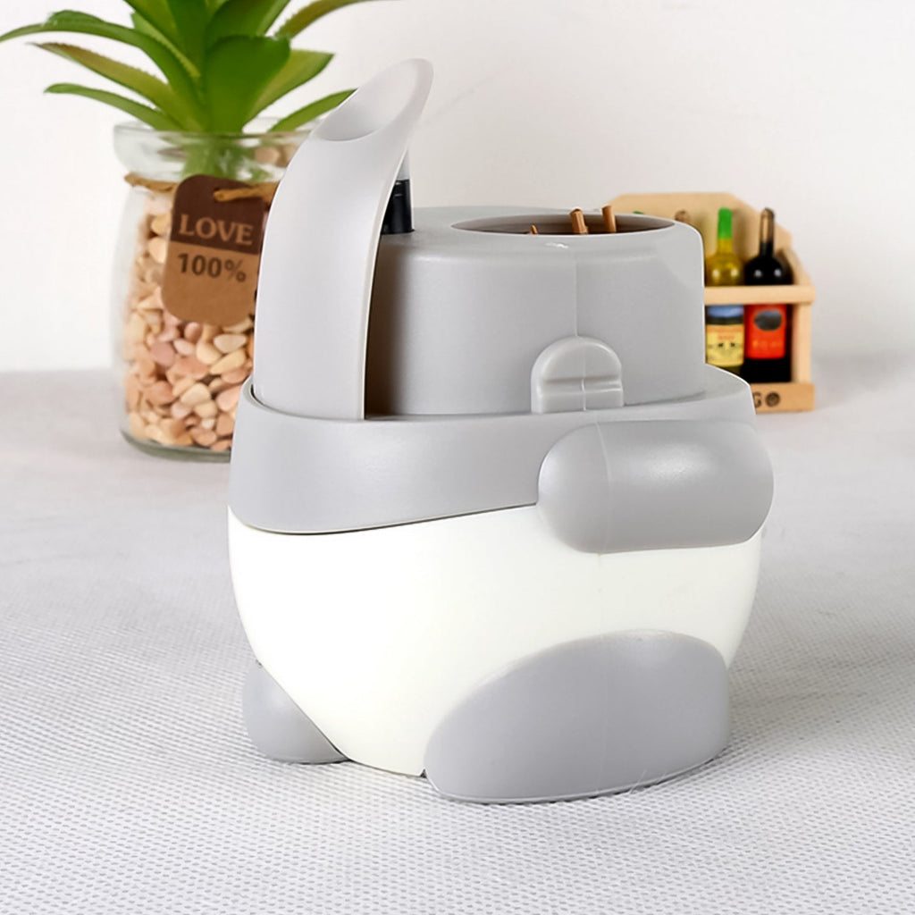 Top and side angles of koala toothpick holder dispenser showing design