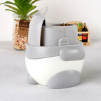 Top and side angles of koala toothpick holder dispenser showing design