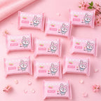 Soft disposable wet wipes with cartoon design for kids