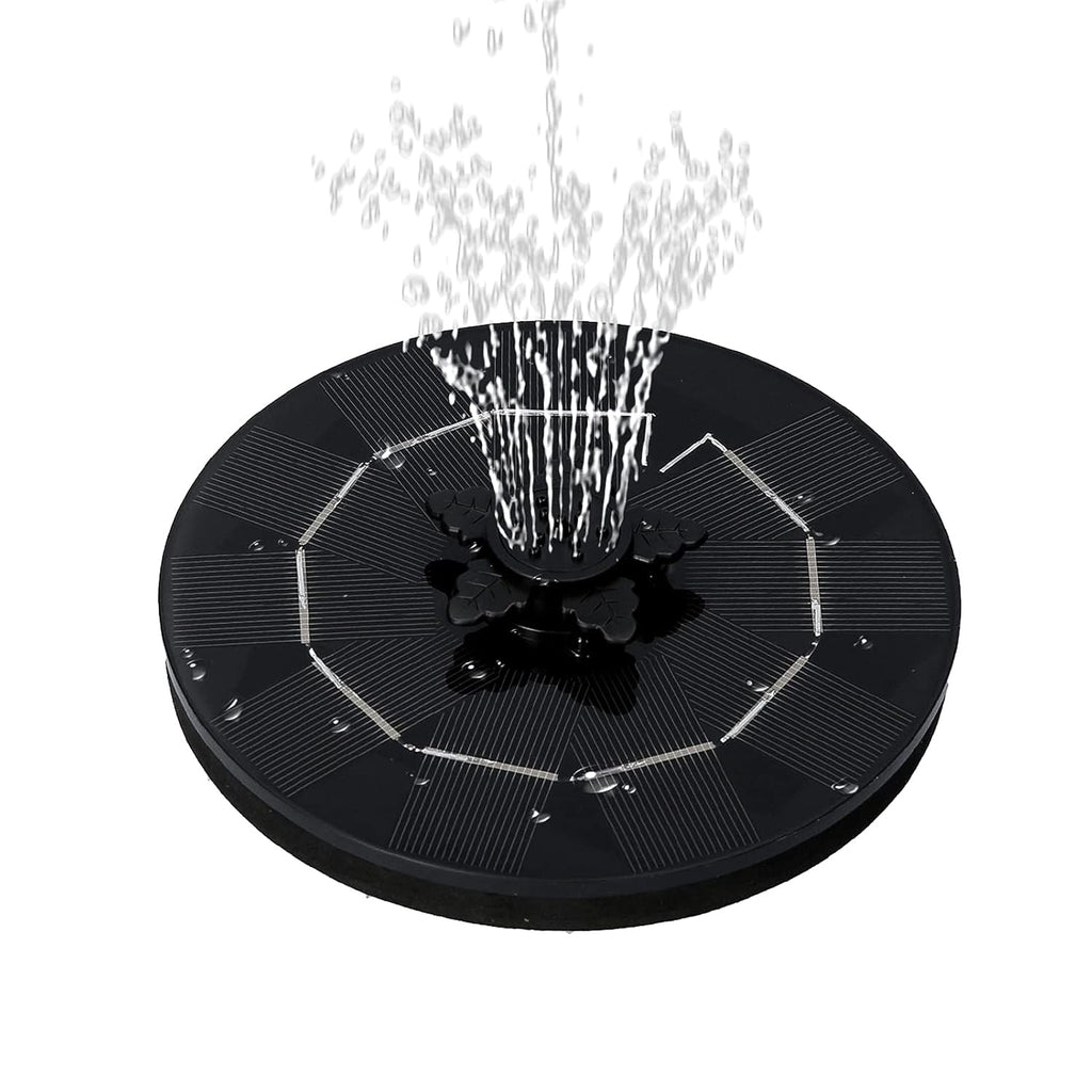 Decorative floating solar water fountain pump with customizable spray patterns
