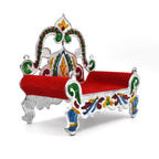 Rear view of the Bal Gopal Singhasan, highlighting its sturdy build.