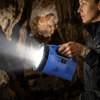 Portable rechargeable LED laser torch for outdoor use