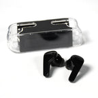 Sleek black M12 Max Bluetooth Earbuds, ready for seamless wireless connectivity.