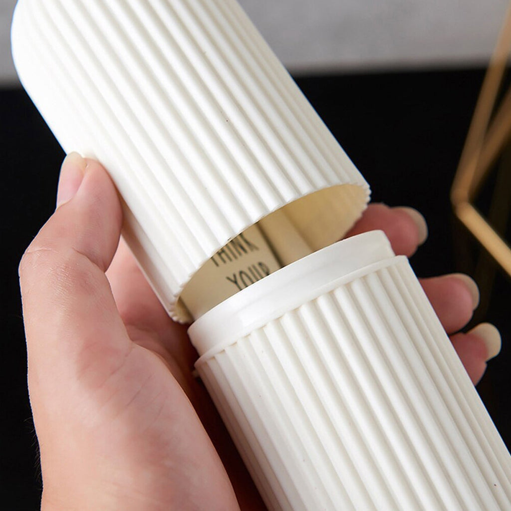 Close-up of a durable, food-grade PP capsule travel storage bottle.