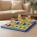 Compact Who Am I board game folded for easy storage and travel