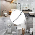 Ergonomic long handle toilet cleaning brush with curved head