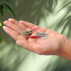 Multicolor paper clips set stored neatly for easy access