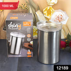 Side view of a Konvex food-grade steel canister, perfect for organised pantries.