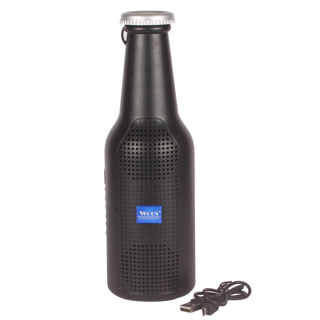 Side view of the Audila Bottle Bluetooth Speaker, perfect for outdoor adventures.