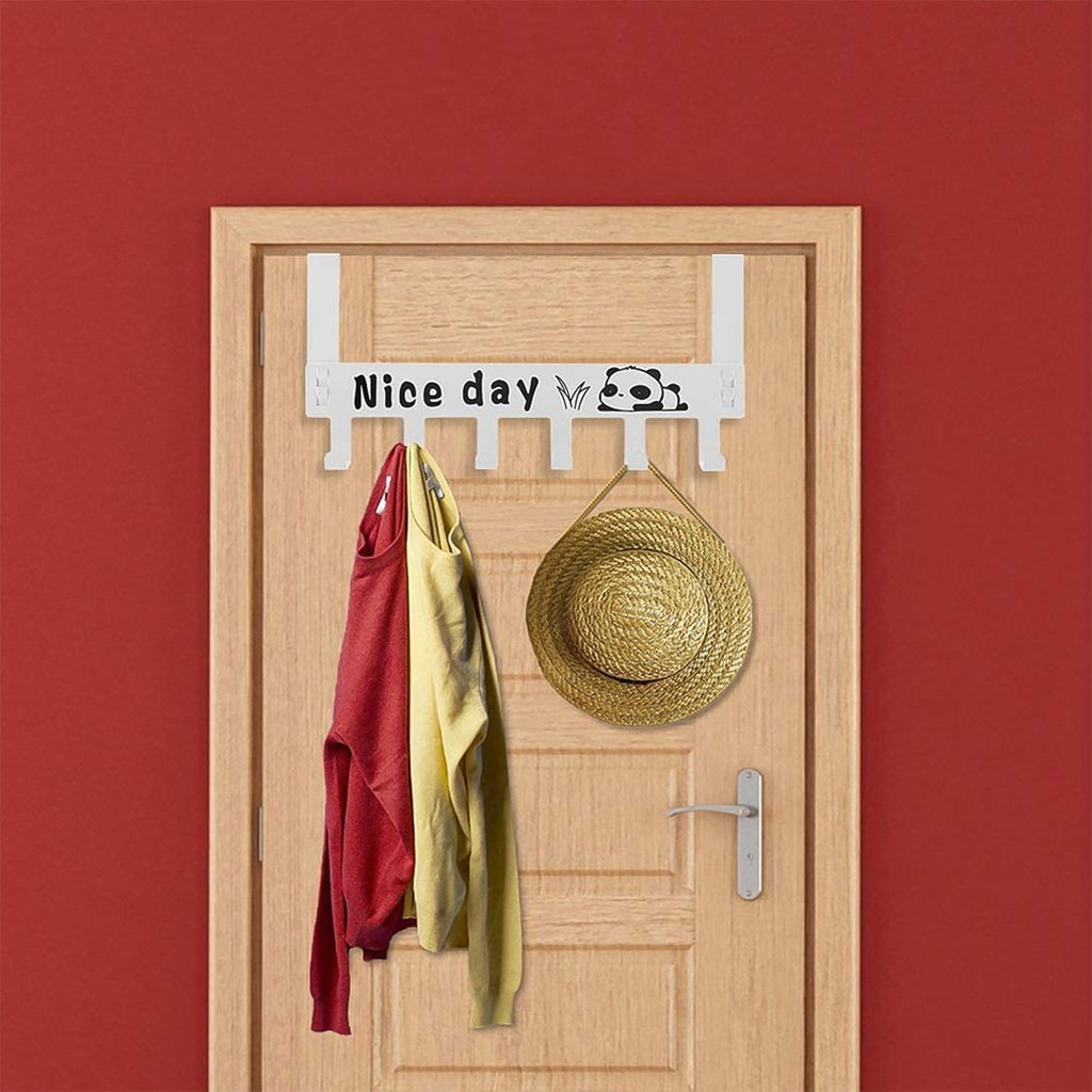 Over door rack loaded with clothes and bags showcasing heavy-duty hook strength